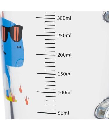 Buy Relaxdays Dinosaur Motif Children's Glasses Set of 2 400ml with Handle Lid & Straw | Perfect Drinking Glasses for Kids - Buy Online on GoSupps.com