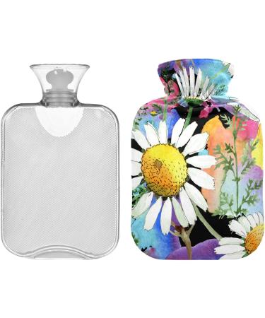 NAANLE 2L Hot Water Bottle with Chrysanthemum Cover | Pain Relief & Heat Therapy for Menstrual Cramps | Large Warm-Up Bag for Hand & Foot Care - Buy Online on GoSupps.com