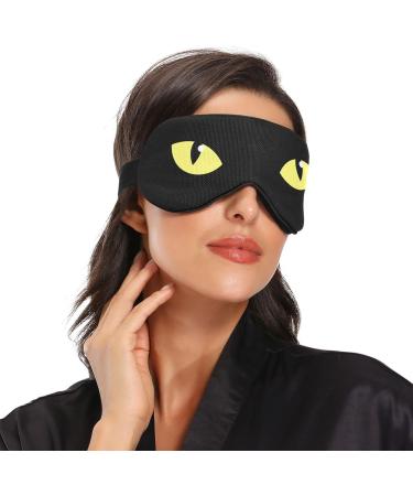 Haskirky Light Blocking Eye Mask - Adjustable Unisex Travel Eye Mask for Deep Sleep and Meditation - Yellow - Buy Online on GoSupps.com
