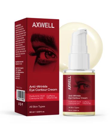 AXWELL Eye Repair Cream Under Eye Cream For Puffiness And Bags Under Eyes Anti-Wrinkle Moisturizing Eye Contour Cream with Coenzyme Q10 Hyarulonic Acid Caffeine Hydrating Eye Cream