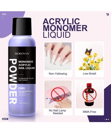 Morovan Acrylic Nail Kit - 3 Colors Powder Set for Nail Extension | Professional DIY Acrylic Set with Primer, Brush, Glue - Ideal for Beginners - White - Buy Online on GoSupps.com