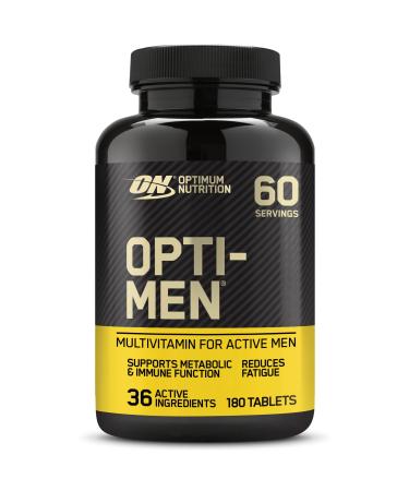 Optimum Nutrition Opti-Men Multi-Vitamin Supplements for Men with Vitamin D Vitamin C Vitamin B6 and Amino Acids Unflavoured 60 Servings 180 Capsules 180 Count (Pack of 1) - Buy Online on GoSupps.com