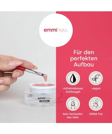 Emmi Nail Studioline Building Gel Kombi Clear - LED UV BauGel for Natural Nail Reinforcement - 15ml | Medium Viscosity & Self-Smoothing - Buy Online on GoSupps.com