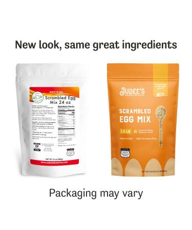 Judee s Scrambled Egg Mix 1.5lb - Non-GMO, Gluten-Free & Nut-Free - Real Eggs and Dairy - Made in USA - 24oz - Buy Online on GoSupps.com