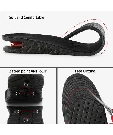 4-Layer 3.54 Inch Height Increase Insoles for Men and Women | Air Cushion Shoe Inserts by Laiyunsee - Buy Online on GoSupps.com