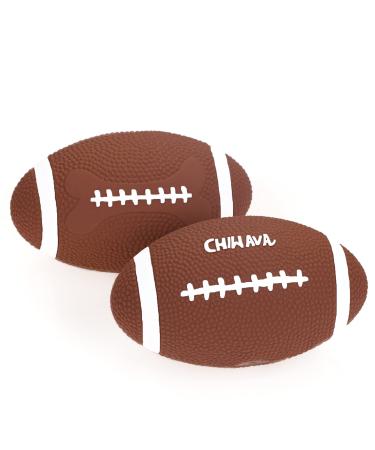 Chiwava 2 pieces 6 inches Latex dog toys ball football rugby get interactive toys for medium big dogs 6 "big dogs 2 pieces