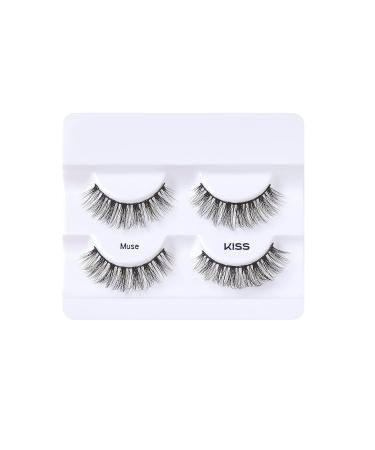 Kiss Lash Couture Faux Mink Collection No. 96743 - Model Muse | 2 Pairs of Artificial Eyelashes with Glue - Shop Internationally! - Buy Online on GoSupps.com