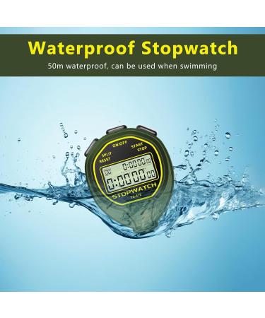 Buy Lighth Away Waterproof Stopwatch Timer - 30 Rounds Memory Large Display Ideal for Swimming & Football Coaching - Buy Online on GoSupps.com