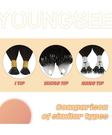 Youngsee Real Hair Microring Extensions - Dark Brown 60cm Micro Loop - 50g Cold Fusion Hair Extensions - Buy Online on GoSupps.com