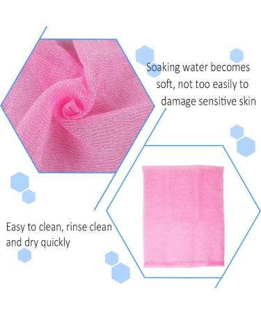 5 Piece Exfoliating Bath Towels Set | Long Nylon Scrubber & Body Washcloth for Deep Cleansing - Perfect for Spa & Home Use - Buy Online on GoSupps.com