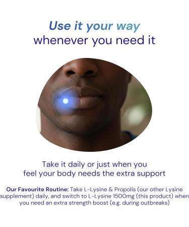 Herstat L-Lysine & Propolis | Advanced Lip Health & Immune Support | High Strength Formula with Quercetin Vitamin C Vitamin E & Zinc - Buy Online on GoSupps.com