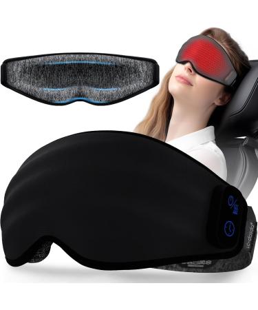 Heated Eye Mask Graphene | Cordless Warm Eye Compress | 3 in 1 Sleep Mask & Cooling Gel Strip for Dry Eyes Relaxation Meditation | Travel-Friendly for Men & Women - Buy Online on GoSupps.com