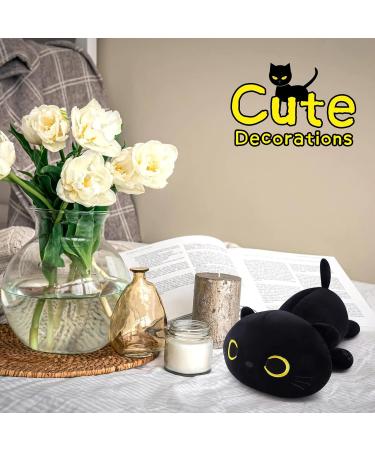 Yamepuia 20CM Cute Black Cat Plushie Toy | Soft Stuffed Animal Doll Pillow | Christmas Gift for Kids | 8In Kawaii Cat Plush - Buy Online on GoSupps.com