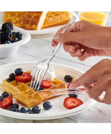 Clear Plastic Cutlery Set - (Bulk Pack 200 Pcs) Plastic Utensils Heavy Duty 100 Plastic Forks and 100 Spoons for Party Supplies Dinners Take-Out Catering Food Services - Buy Online on GoSupps.com