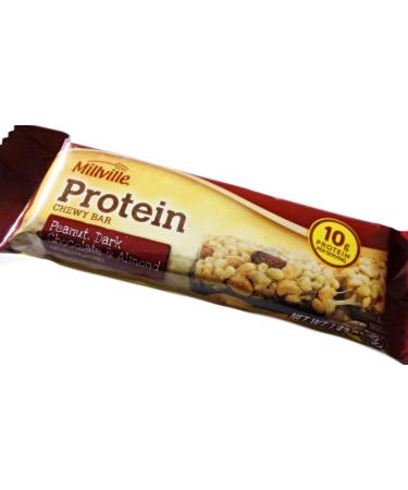 Buy Millville Peanut Dark Chocolate & Almond Protein Chewy Bars - 5 ct | International Shipping Available - Buy Online on GoSupps.com