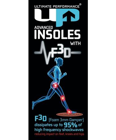 Advanced Cushion Plus Insole with F3D Foam 3mm Damper - Large | Anti-Shock Support for Supinators & High Arched Feet - Buy Online on GoSupps.com