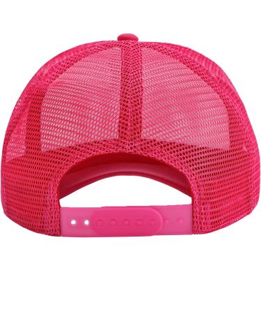 Lycycse Smile Face Neon Trucker Hat with Sequins Patch - Pink/White - Buy Online on GoSupps.com