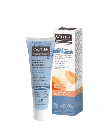 CATTIER PARIS CATTIER PARIS Moisturizing Night Cream - Certified Natural Cosmetics - With Natural Hyaluronic Acid - 30ml
