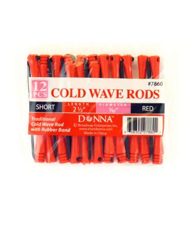 Donna 1/10" Short Cold Wave Perm Rods - 12 Pcs.