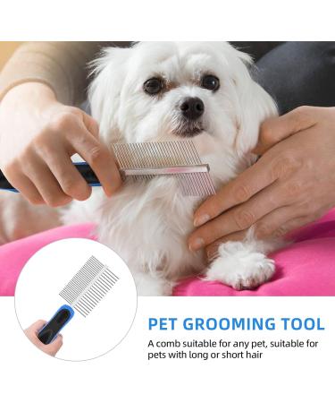Pet Grooming Brush Kit Dematting Comb for Dogs & Cats - Set of 5 | Double Sided Comb for Small, Medium & Large Pets - Removes Knots & Tangled Hair | UK-Set 3 - Buy Online on GoSupps.com