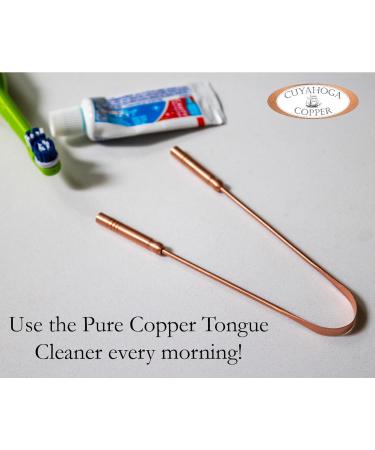Pure Copper Tongue Cleaner | 100% Natural Copper Tongue Scraper for Optimal Oral Hygiene - International Shipping Available - Buy Online on GoSupps.com