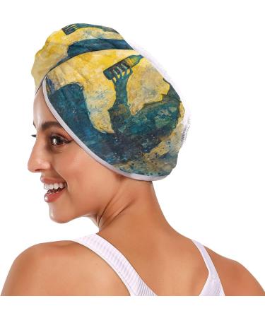 Moon Man Drink Hair Towel 2 Pack - Super Absorbent Quick Dry Hair Turbans for Women & Girls - Perfect Hair Drying Solution - Buy Online on GoSupps.com