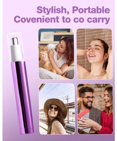 AREYZIN Ear and Nose Hair Trimmer for Women | Painless Facial Hair Grooming | USB-Type C Charging | Violet Color - Buy Online on GoSupps.com