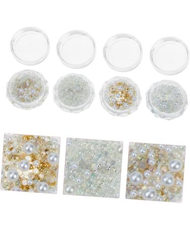 Beavorty 20 Boxes Pearl Buttons Half Pearl Bead 3d Pearl for Nail Decor Nails Rhinestones Nail Art Pearl Rhinestone for Nails Flat Pearls Hair Decor Nail Charms Resin Delicate Accessories - Buy Online on GoSupps.com