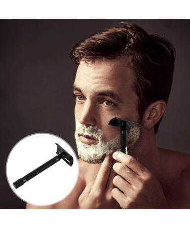 Healifty Double Edge Razor Plane - Reusable Long Handle Shaving Set for Men & Women - Aluminum Alloy Black - Buy Online on GoSupps.com