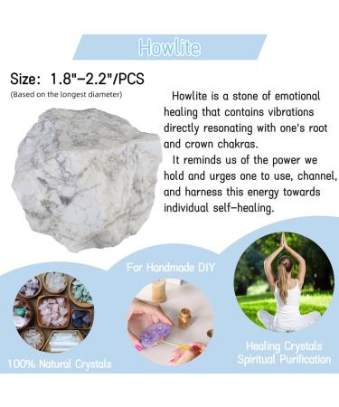 XIANNVXI Turquoise Howlite Raw Crystal 1.77-2.17 Inches - Natural Healing Stone for Crystal Lovers and Collectors - Buy Online on GoSupps.com