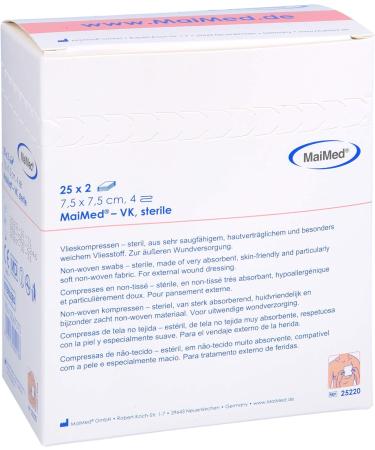 Buy Nonwoven Compressions - Sterile 7.5x7.5 cm Pack of 25x2 | Fast International Shipping - Buy Online on GoSupps.com