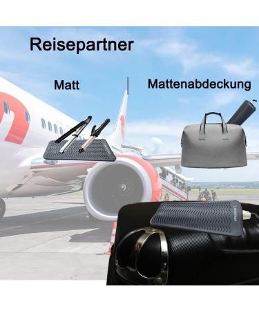 Heat-Resistant Mat Bag & Glove Set for Hair Styling Tools - Curls Smoothing Iron | 28.5cm x 14cm | Black - Buy Online on GoSupps.com