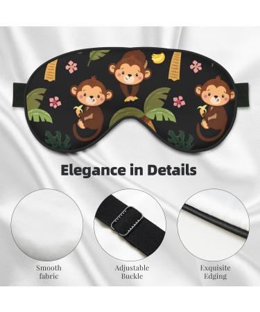 Adjustable Double-Sided Monkeys Swinging from Palms Sleep Mask | Soft Eye Covers for Perfect Shading & Reducing Eye Edema - Buy Online on GoSupps.com
