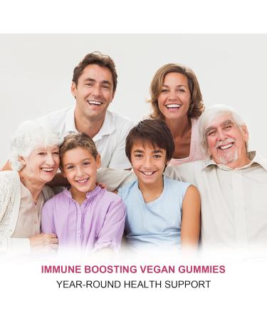 EnvyCure Immune Support Gummies with Black Elderberry, Vitamin C, Zinc & Turmeric - Vegan 120 Count - Buy Online on GoSupps.com