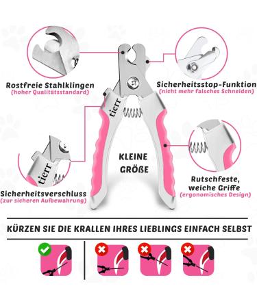 Tierr Pfotenreiniger for Dogs - Clean Paws Easily | Soft Brush & Dishwasher Safe | Size M + Claw Scissors - Pink - Buy Online on GoSupps.com