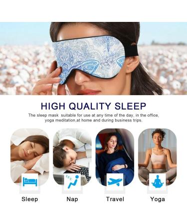 Haskirky Light Blocking Eye Mask for Deep Sleep and Relaxation - Breathable, Adjustable, Ideal for Travel, Yoga, and Meditation - Men and Women - Buy Online on GoSupps.com