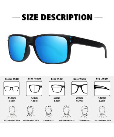 MEETSUN Polarized Sunglasses 2 Pack - Black + Blue Mirror Lens | UV400 Protection for Men and Women - Buy Online on GoSupps.com