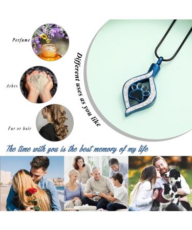 Vccwyqk Eye of My Heart Urn Necklace for Ashes | Dog/Cat Paw Memorial Jewelry | Stainless Steel Keepsake Gift - Buy Online on GoSupps.com