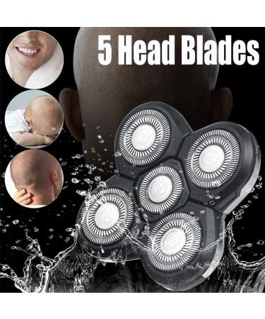 JIUCHEN Shaver Blade Heads - Replacement 5 Heads Beard Cutter | 4D Rotary Double Ring Electric Razor Head for Head & Face - International Shipping Available - Buy Online on GoSupps.com
