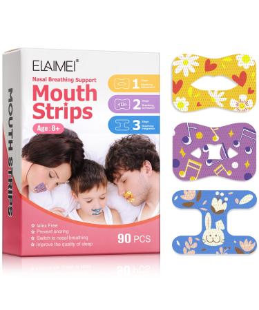 Sleep Mouth Strips 90 Pcs Advanced Gentle Mouth Tape for Mouth Breathing and Loud Snoring Stop Snoring Mouth Tape for Better Nose Breathing Sleep Aids Mouth Sleep Strips