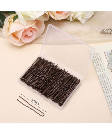 Cehony U Shaped Hair Pins 200 Count for Updos - Brown, 2.4 Inch - Hair Styling Accessories for Women and Girls - Buy Online on GoSupps.com