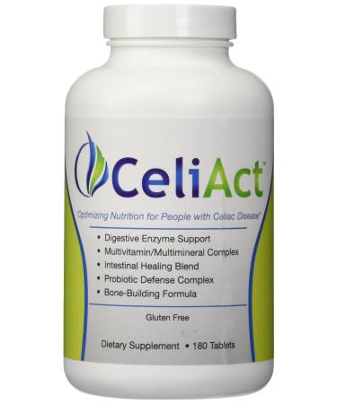 CeliAct - Optimizing Health for People on a Gluten-Free Diet - 180 Tablets