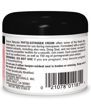 Source Naturals Phyto-Estrogen Cream Paraben-Free - 2 oz - Buy Online on GoSupps.com