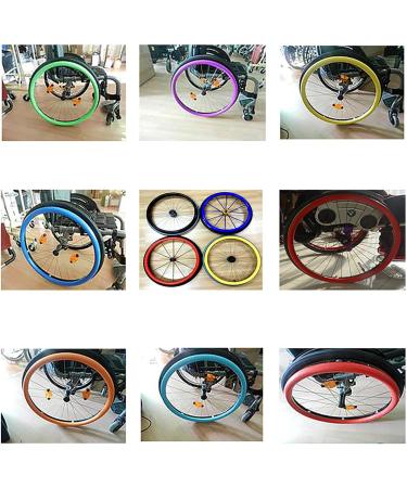 24 inch Rear Wheel Sports Wheelchair Cover 1 Pair Non-Slip Wear-Resistant Wheelchair Push Rim Covers Wheelchair Pusher Cart Protective Sleeve/Pink/24Inch Purple 24Inch - Buy Online on GoSupps.com