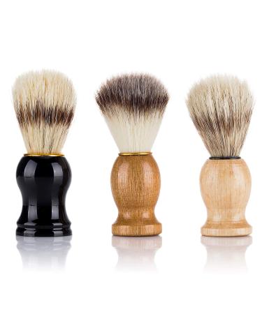 Baugger Men's Beard Shaving Brush - Wooden Handle Hairdressing Tool for Beard Care & Grooming - Buy Online on GoSupps.com