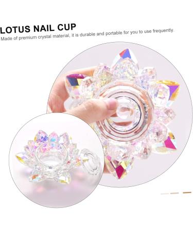 Beatifufu Nail Art Crystal Cup Nail Bowl Nail Art Dish Nail Cup Nail Practice Cups Nail Charm Storage Cup Nail Art Dappen Dish Lotus Candle Holder Nails Gel Dappen Bowl Manicure Mixing Cup - Buy Online on GoSupps.com