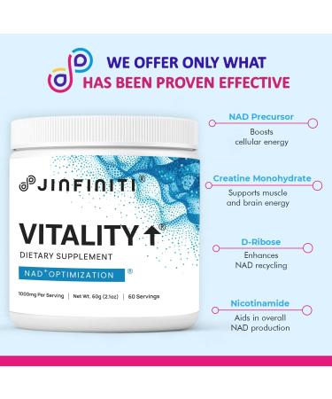 Jinfiniti Vitality NAD+ Optimization- A Patented Clinically Validated NAD+ Optimization Formula - Buy Online on GoSupps.com