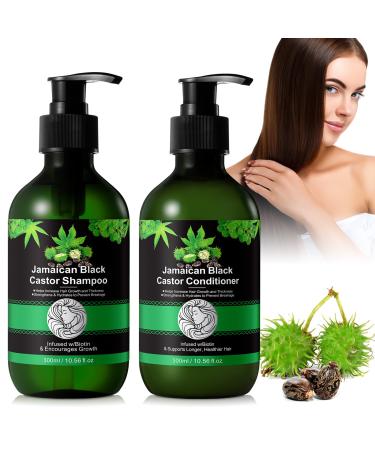 Jamaican Black Castor Oil Shampoo and Conditioner Set Strengthen & Restore Growth Shampoo 10.56 fl.oz & Conditioner 10.56 fl.oz Gift Set 2-PC Boxed Set Hair Care Collection