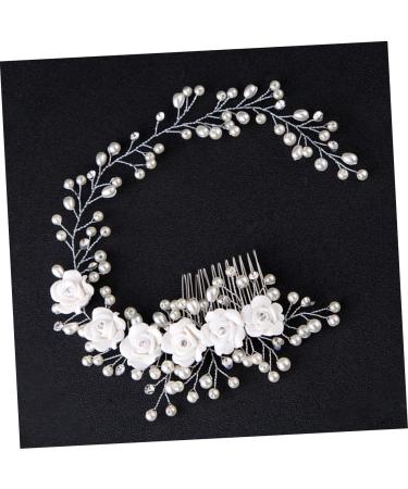 minkissy Accessories hair accessories bridal headpiece flower hair accessories hair accessories for bridal hair accessories bridal comb bridal headdress catwalk bride white issue Kids - Buy Online on GoSupps.com