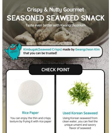 Kwangcheonkim Nutty and Crispy Kimbugak Seaweed Snack 50g, Honey Consome Flavor, Resealable Bag, 2 Pack - Buy Online on GoSupps.com